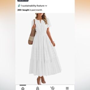 Women's BTFBM Elegant White Maxi Dress